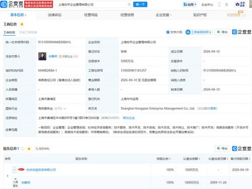 宗馥莉在上海設(shè)立新公司，深耕市場信息咨詢領(lǐng)域